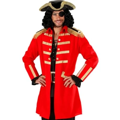 Imagen de WIDMANN MILANO PARTY FASHION Disfraz de capitán pirata, capa y sombrero, bucanero, corsario, carnaval