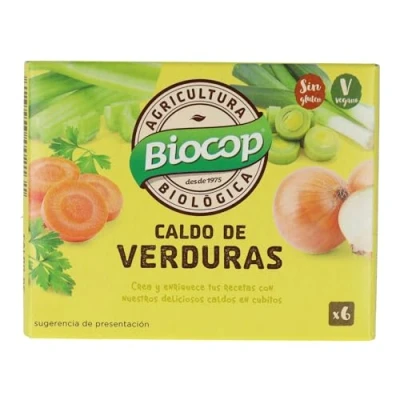 Imagen de BIOCOP Caldo Verduras Cubitos 6 X 10G, Negro, Estandar