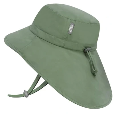 Imagen de Jan &amp; Jul Sombrero de sol ala ancha con protección completa correa ajustable, Verde (Juniper Green), 6 24 Months