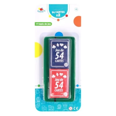 Imagen de FLYPOP&#039;S Set de Juegos Cartas y Tapete Juego 140357 Multicolor Cartón 2 A 6 Jugadores Mesa Poker Rummy 22 cm x 11 Partir 5 años.