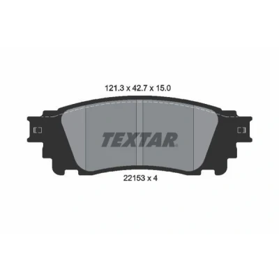 Imagen de TEXTAR 2215301 Juego de pastillas freno no preparado para indicador desgaste LEXUS: NX