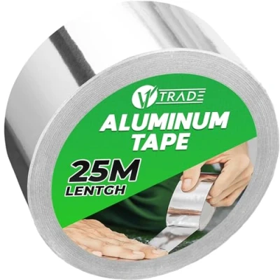 Imagen de V1 Trade Cinta Aluminio Aislante Termico Selladora Resistente al Agua 1 Papel (48 mm x 25 m)