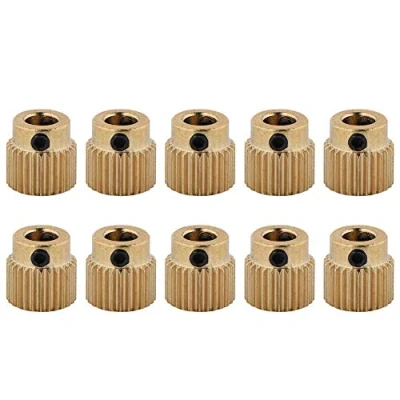 Imagen de Tangxi Impresora 3D Piezas 10PCS Extrusora de latón Rueda 26/40 Engranaje transmisión Dientes para CR 10.CR 10S, S4, S5, Ender 3, 3 Pro, MK7 MK8 Extrusora(26 Dientes)