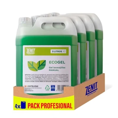 Imagen de Detegrente lavavajillas manual a mano detergente liquido (5 l (Paquete 4), EcoGel)