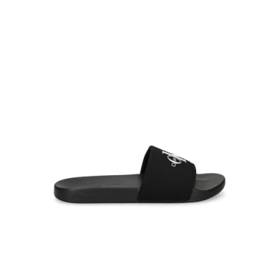 Imagen de Calvin Klein Jeans Monogram Sandalias planas, Mujer, Talla: 37, Black bright white Zapatos