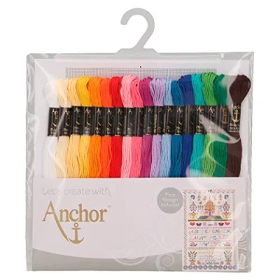 Imagen de Anchor A29SC189061 Algodón trenzado: Surtido esencial: 18 madejas, ASST