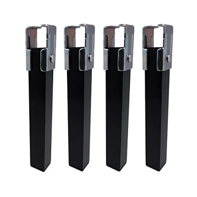 Imagen de Micel 96402 JGO 4 Patas SOMIER PT25 250x35x35mm S/R NE, Negro, Standard
