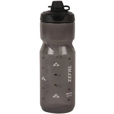 Imagen de ZEFAL Sense Soft 80 No Mud Bidón Ciclismo y MTB Con Protección De La Tetina Botella Bicicleta Deporte Sin BPA Negro Ahumado, 800ml