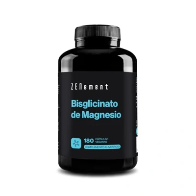 Imagen de Bisglicinato de Magnesio, 350 mg Magnesio elemental/dosis diaria 180 Cápsulas (Suministro 3 meses) Reduce Cansancio, Fatiga Alta Absorción y Asimilación Zenement