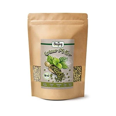 Imagen de Biojoy Pimienta verde en grano BÍO (250 g), entera y seca, sin aditivos, ideal para cocinar