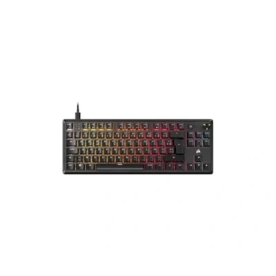 Imagen de Corsair K70 Core TKL RGB Teclado de Juego mecánico sin Llave Interruptores lineales MLX Red v2 prelubricados Doble Capa atenuación del Sonido Tapones ABS AZERTY FR Negro