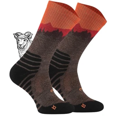 Imagen de TODO Calcetines de senderismo BP Merino para hombre, mujer, niños. trekking, lana merino, transpirables, antiburbujas, producción la UE, Falcon Trail Desert Sun, 39 42