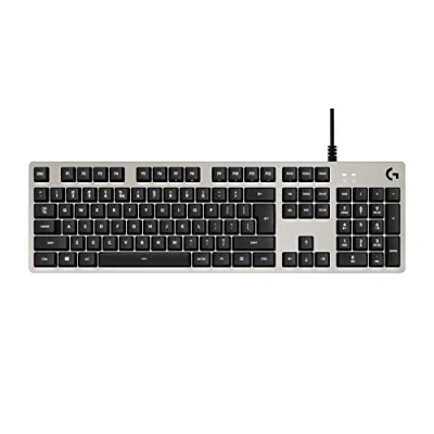 Imagen de Logitech G413 Teclado Gaming Mecánico, Teclas retroiluminadas, Romer G Táctil, Aleación de Aluminio, personalizables, Paso USB, Disposición QWERTY US Plata/Negro