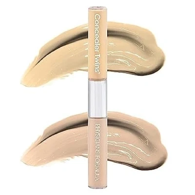 Imagen de Physicians Formula Twins 2 en 1 Corrector Líquido, de Color y Líquido Tono Piel Claro 1, Resistente a Transferencias al Agua, Amarillo/Claro