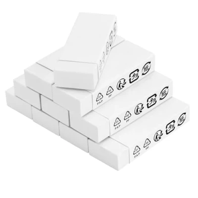 Imagen de Amazon Basics Goma de borrar, 10 unidades, color blanco