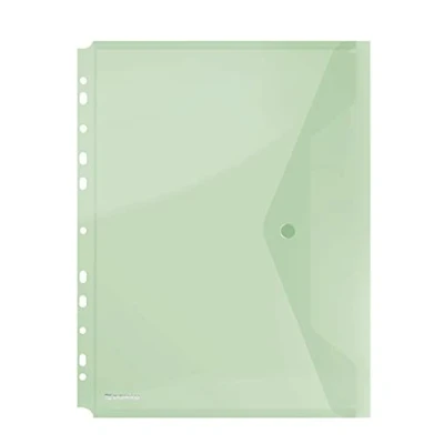 Imagen de Danubio 8540001pl de 06 para documentos/ Carpeta (con botón presión, PP, A4, 200μm con margen perforado para, Verde
