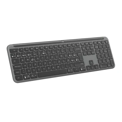 Imagen de Teclado Logitech Slim Signature K950, Inalámbrico, Bluetooth USB, Multidispositivo, Teclas programables, Accesos directos, Windows/macOS, Negro