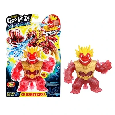Imagen de Heroes of GOO Jit Zu Deep Sea Pack Blazagon Super Stretch y Elástico Figura de Acción con Relleno Mucoso Especial Característica Salpicadura Agua