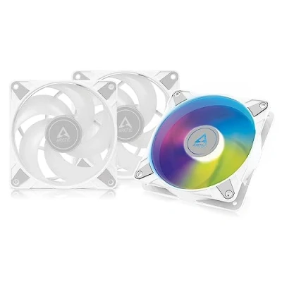 Imagen de ARCTIC P12 PWM PST A RGB (3 Piezas) Ventilador PC 120mm, Fan de Caja optimizado para la presión estática, Semipasivo: 2002000 RPM (0