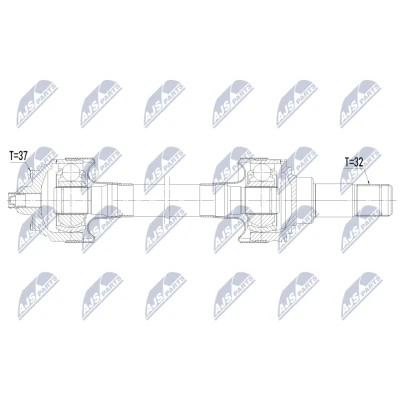 Imagen de NTY NPW BM 247 Árbol de Transmisión Eje trasero izquierda 733mm automática