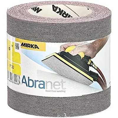 Imagen de Mirka Abranet rollo de lijado neto 115 mm x 10 m Velcro / grano P120 1 para lijar madera, masilla, barniz, plástico 545BY001123R