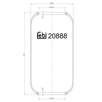 Imagen de FEBI BILSTEIN 20888 Fuelle, suspensión neumática MAN: TGX, TGA
