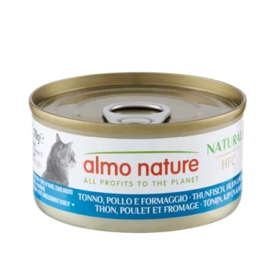 Imagen de almo nature HFC Natural Megapack, alimento húmedo para Gatos Atún y camarones (6 latas de 70 g)