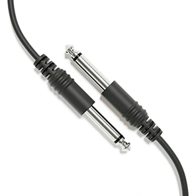 Imagen de ExcelValley 1 Pack Cable de Guitarra Instrumento Mono Conexión Conducción TS 6,35mm 1/4&quot; [Negro 180cm 71&quot;]