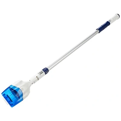 Imagen de Gre VCB08 Limpiafondos eléctrico Stick Vac para piscinas Y spas, capacidad filtración 17 l/h, Color Azul Blanco, 12 x 8 133 cm