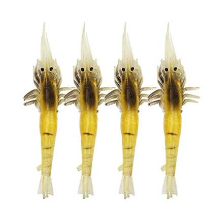 Imagen de Señuelos Artificiales, 10 Unids / Lote Plástico Suave Simulación Realista Señuelo de gambas Pesca camarones Accesorios Aparejos Cebo Artificial