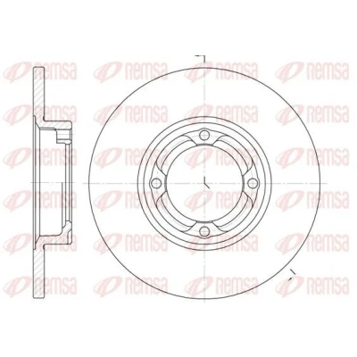 Imagen de REMSA 6832.00 Disco de freno Eje delantero 211, 211 10 4 macizo DAIHATSU: CUORE 3