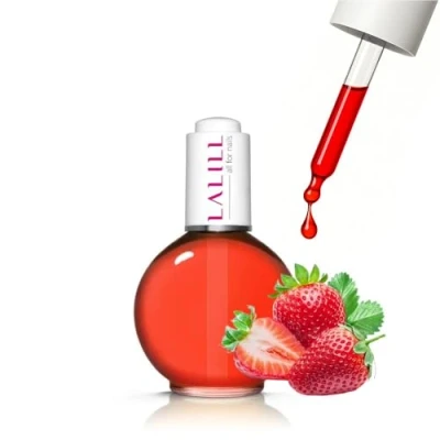 Imagen de LALILL Aceite para cutículas de uñas 75ml fresa el cuidado las SPA Manicura Manos Diseño Vegano Con pipeta