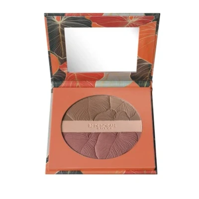Imagen de Deborah Milano Maxi Terra Cara compacta Tropical Bronze SPF 15, 03 Dark, Bronzer, colorete e iluminador, impermeable, deslizante y sedoso, aporta una piel luminosa naturalmente bronceada, 18 g