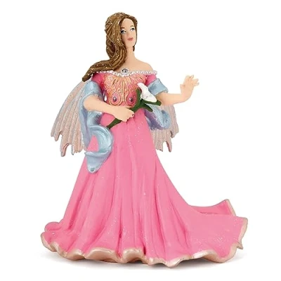 Imagen de Papo Figurine 38814 Figura de Elfo con Flor LYS y Vestido, Color Rosa Blanco Azul, 8 Centimeters (38814)