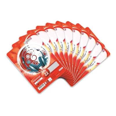 Imagen de Landre 100050496 Recambio de hojas para archivador (A5, 50 hojas, 70 g/m², papel fino sin celulosa, cuadrícula, esquinas redondeadas, 6 agujeros anilla, 10 unidades)