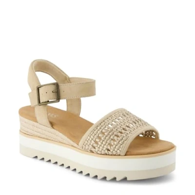 Imagen de TOMS Diana, Sandalia Mujer, Gamuza metálica Color champán, 37 EU