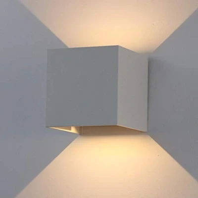 Imagen de K Bright 12W Aplique Exterior Pared Bianco Caldo 3000K de Ángulo haz Ajustable Impermeable IP65 (Gris)