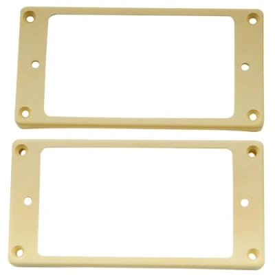 Imagen de Musiclily Pro Guitarra Marco Pastilla Humbucker de Plástico Inferior Curvada Pickup Frame Rings para Electrica China Epiphone, Crema