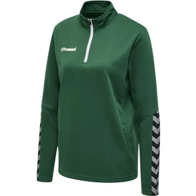 Imagen de hummel hmlAUTHENTIC Half Zip Sweatshirt Woman Color: Evergreen_Talla: L