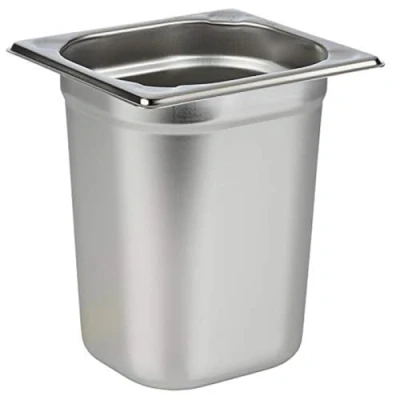 Imagen de APS 81608 Recipiente GN 1/6, acero inoxidable Gastronorm, dimensiones 175 x 160 mm/altura 200 mm/volumen 3,0 litros