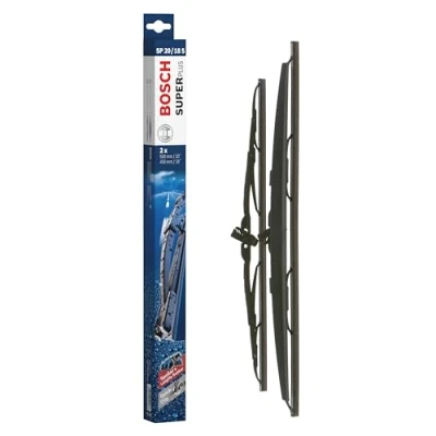Imagen de Escobilla limpiaparabrisas Bosch Super Plus Spoiler SP20/18S, Longitud: 500mm/450mm − 1 juego para el parabrisas (frontal) Válidas únicamente vehículos con volante a la derecha (UK)