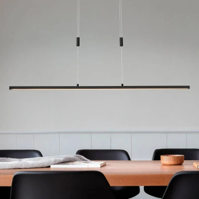 Imagen de LED lámpara colgante &#039;Arneja&#039; (Moderno) en Negro hecho de Aluminio e.o. para Salón &amp; Comedor (1 llama,) Lindby colgante, lámpara, techo,