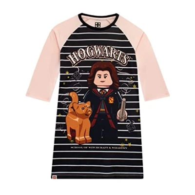 Imagen de LEGO Harry Potter Camisón Hogwarts Hermione para Niñas Rosa 11 12 años