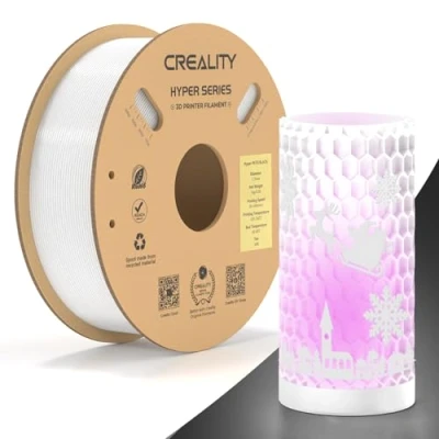 Imagen de Creality Hyper PETG Filamento, Filamento Blanco 1.75mm 1KG, para Impresora 3D Precisión Dimensional +/ 0.03mm, Apto la Mayoría de Impresoras 3D, 2.2lbs/Spool