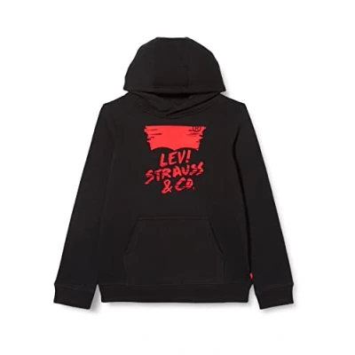 Imagen de Levi&#039;s SKETCHED LOGO PULLOVER HOODIE EG571, Sudadera con capucha para Niños, Negro (BLACK), 10 años