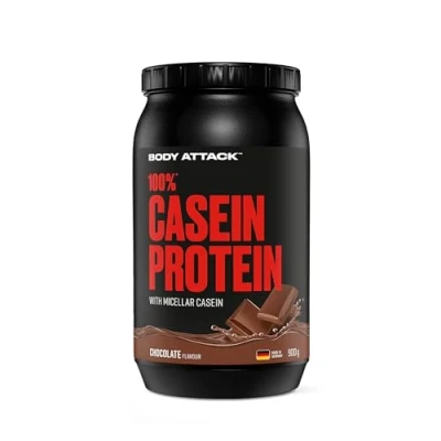Imagen de Body Attack 100% proteína de caseína, rico en aminoácidos esenciales, desarrollo músculos, bajo carbohidratos para, los atletas y las personas conscientes su físico, crema chocolate, 900g