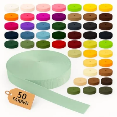 Imagen de KBBB Correa de polipropileno, 2 o 5 m largo, 42 colores, anchura: 10 mm, 15 20 25 30 40 50 mm