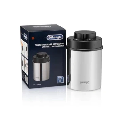Imagen de Bote hermético De&#039;Longhi DLSC063, 1.3 l, Contenedor de granos café al vacío, Plata/Negro