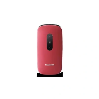 Imagen de Panasonic KX TU446EXR Teléfono Móvil Para Personas Mayores (Resistente a Golpes, Cámara, Incluye Auriculares y Cargador, Indicador LED) Granate