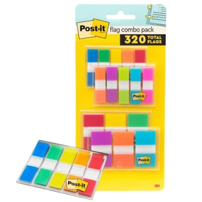 Imagen de Post it Banderas Combo Pack, 4 dispensadores/paquete para llevar, 120 .94 pulgadas de ancho y 200 .47 ancho, colores surtidos (683 XL1)